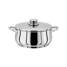 Image of STELLAR 1000 STAINLESS STEEL 24CM CASSEROLE 3.2 LITRE INDUCTION S137