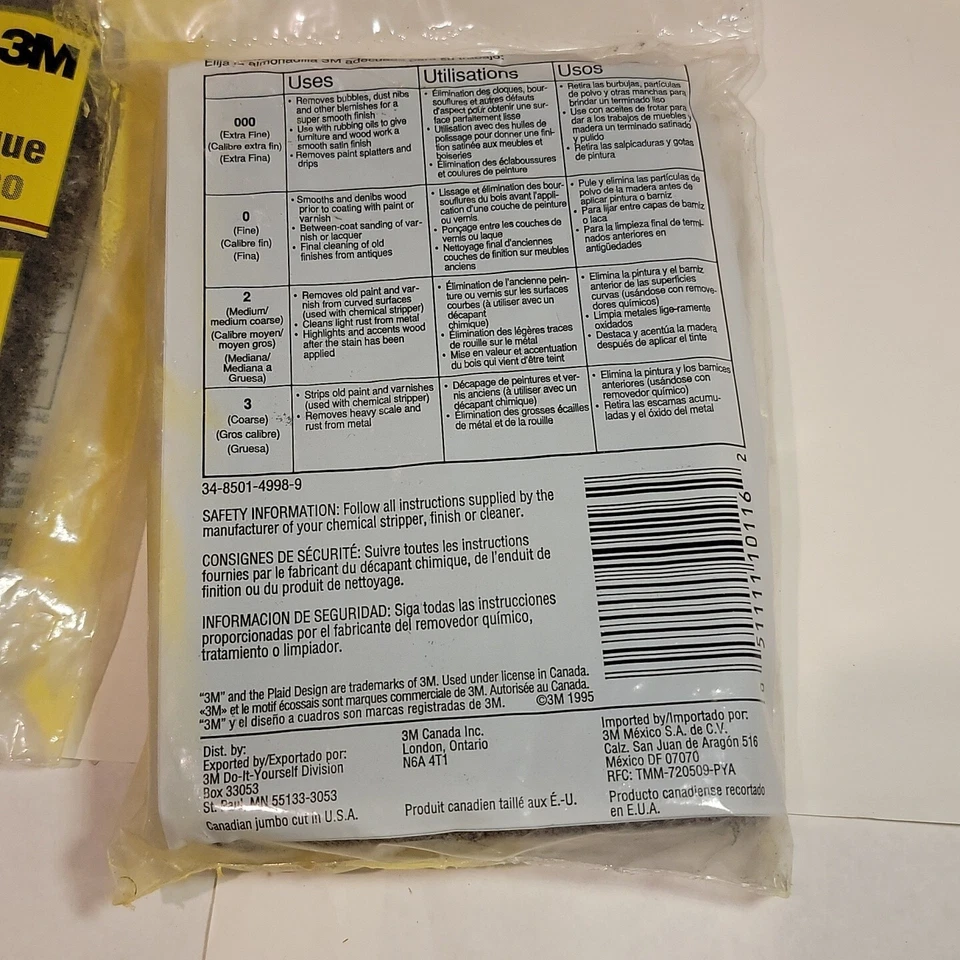 (5)- Lana de acero sintético 3M #2 - grueso medio/medio (6 por paquete) Foto 4 de 4