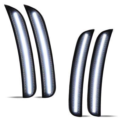 LED Side Marker Lights Front Rear White Bumper Parking Signal Lamps for Dodge...