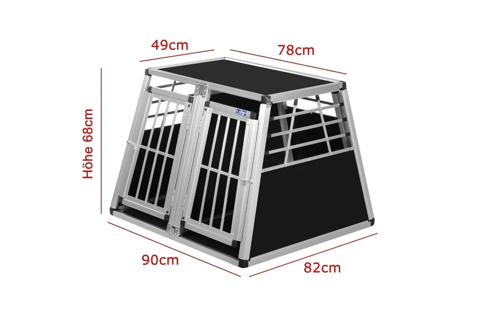 N10 Hundetransportbox Doppelbox Aluminium Transportbox Hundebox Hunde Alubox - Bild 2 von 4