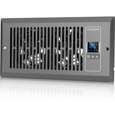 Quiet Register Booster Fan with Opening 4''x10'' Intelligent Thermostat 10-Speed