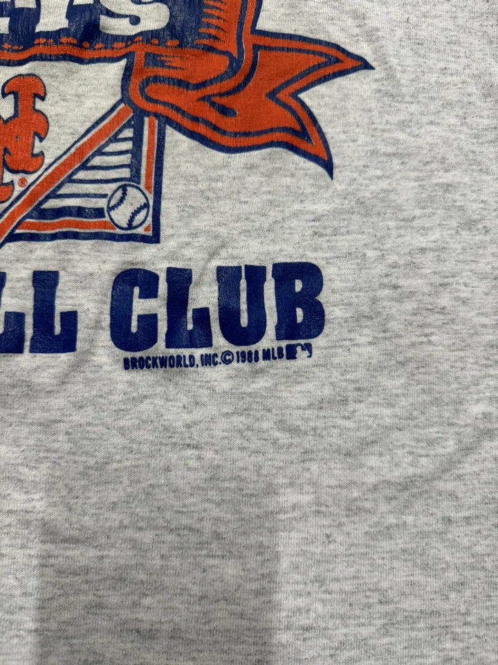 vintage NEW YORK NY METS 1988 National League Champs 80s Baseball t-shirt L - Image 3 of 4