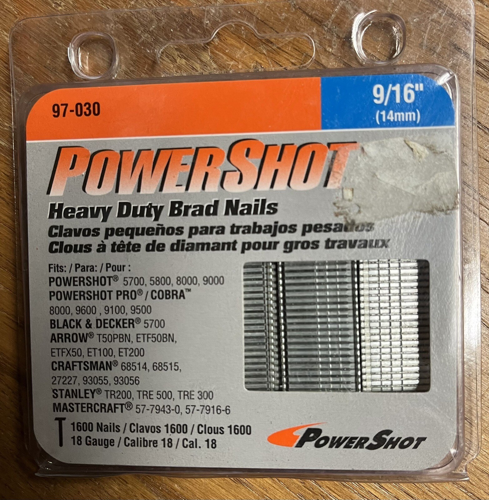 97030 Genuine Powershot 9/16inch Brad Nails 1600pack eBay