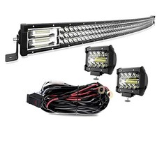 LED Light Bar 32 Inch 441W Triple Row Spot Flood 32Inch Light Bar Clear,White