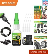 Black Rubber Glue, 20g Heavy Duty Rubber Adhesive for Tire, Tube, Shoes, Plas...