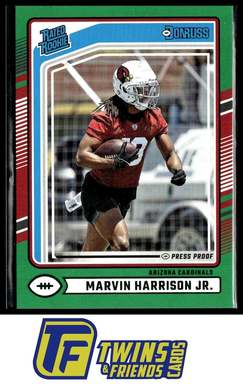 2024 Donruss #393 Marvin Harrison Jr. Press Proof Green