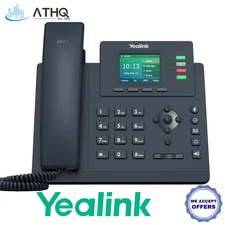 Yealink T34W 4-Line Wi-Fi IP Gigabit Business Phone VoIP HD Mic PoE 2.4" LCD