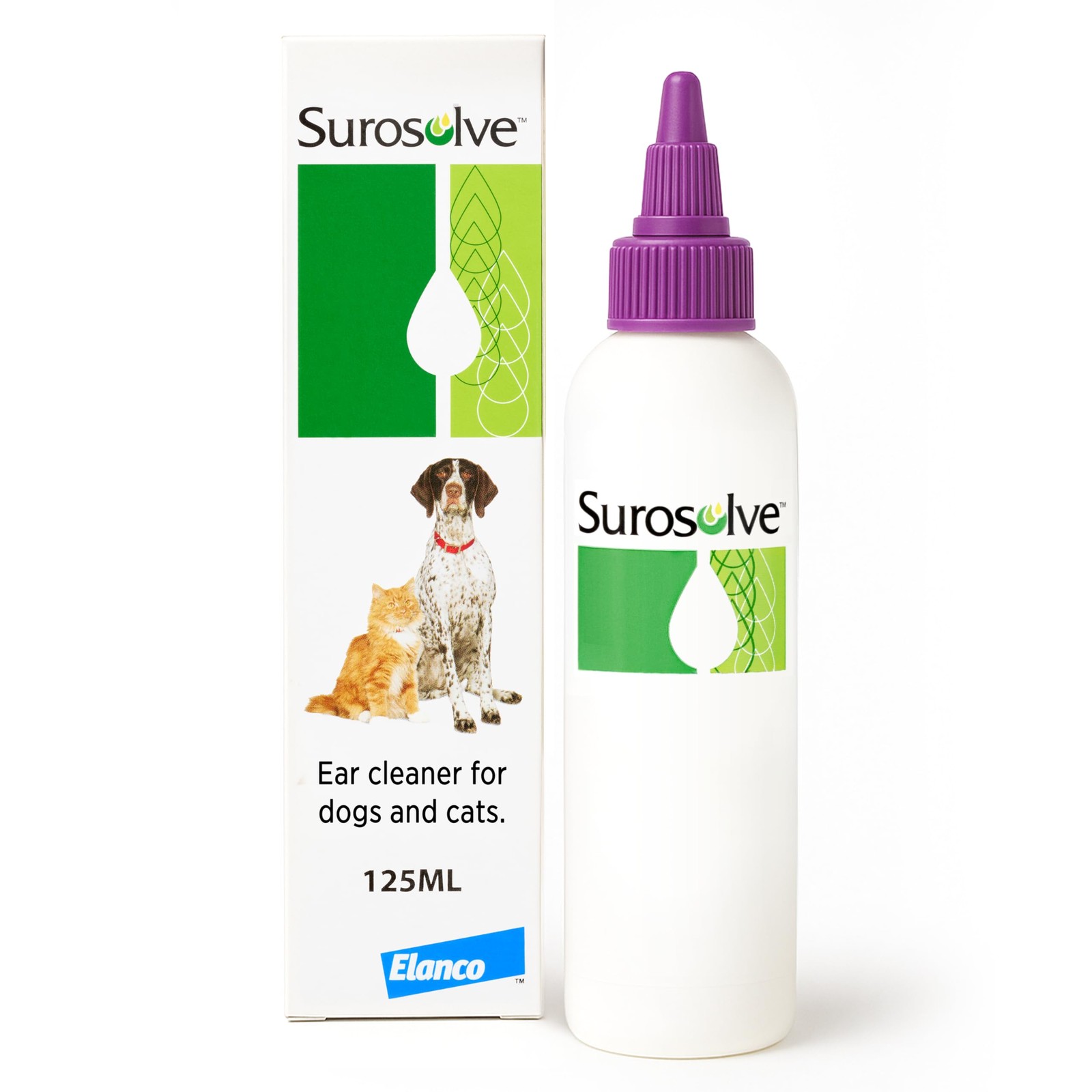 Surosolve Cat & Dog Ear Cleaner Gentle Dirt & Wax Removal + Microflora 125ml