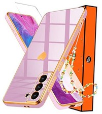  3in1 Heart Case for Samsung Galaxy S22 Plus 6.6 Inch Women Cute Purple