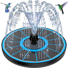 Fontana Solare Con Pannello Solare in Vetro Da 3,5 W, Pompa Solare per Laghetto,