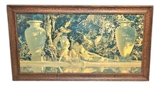 Garden Of Allah Cleopatra 1918 Framed Art Deco Maxfield Parrish 33x19