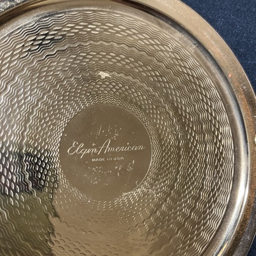 Elgin American 4” XL Powder Compact With Mirror And Cover  Beautiful Engraving! - Afbeelding 4 van 7