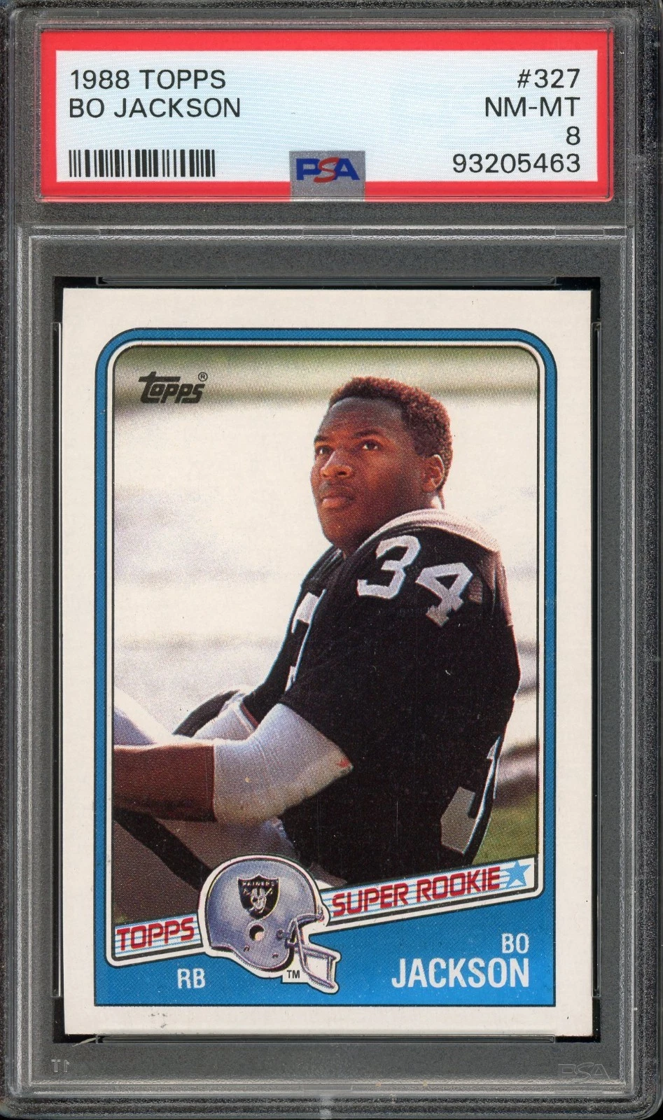 Deal for 1988 Topps Football #327 Bo Jackson PSA 8 (NM-MT)