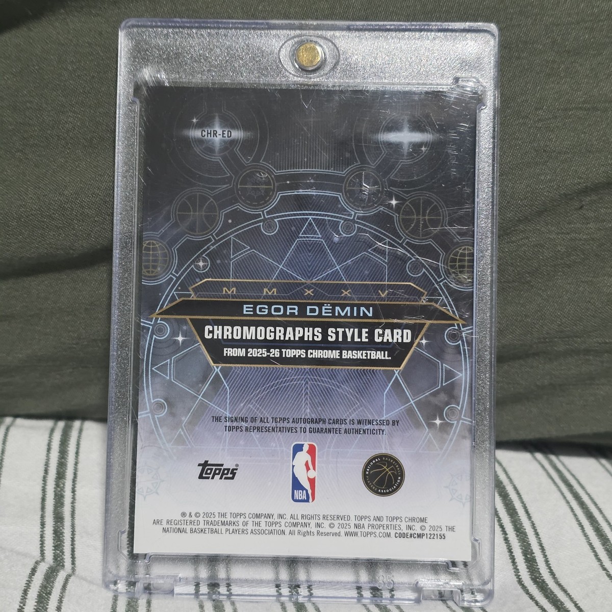 2025-26 Topps Chrome NBA Egor Demin #CHR-ED ROOKIE Chromographs