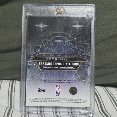 2025-26 Topps Chrome NBA Egor Demin #CHR-ED ROOKIE Chromographs