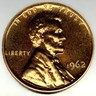 1962 Proof Lincoln Cent UNC Proof 1c Coin – Mirrored Surfaces - 4258 Philadelphia Lincoln Memorial