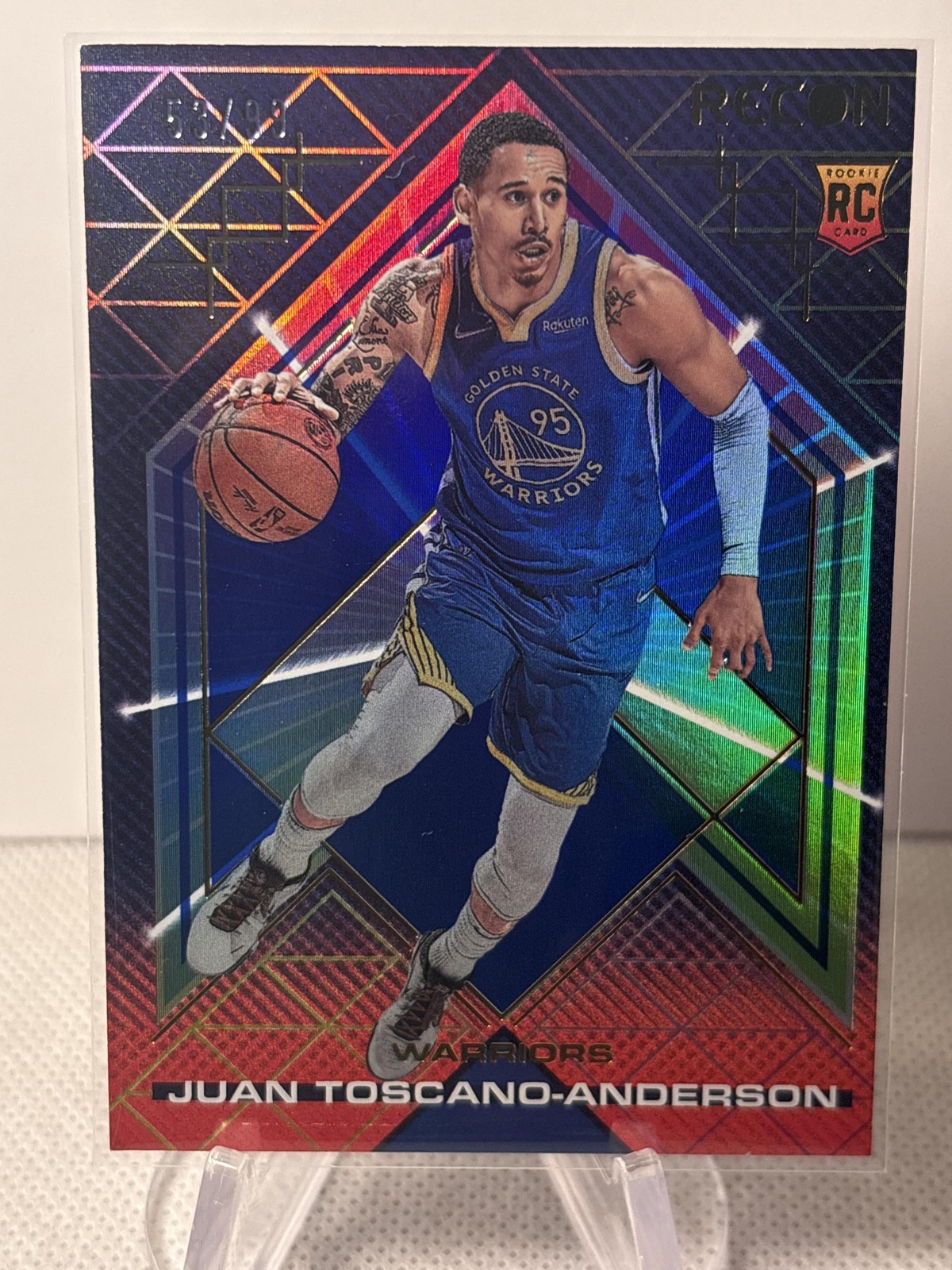 2021-22 Panini Recon Juan Toscano-Anderson Holo Blue Rookie #/99 #247 Warriors