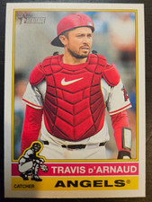 2025 Topps Heritage Travis d'Arnaud #458 Short Print Los Angeles Angels SP