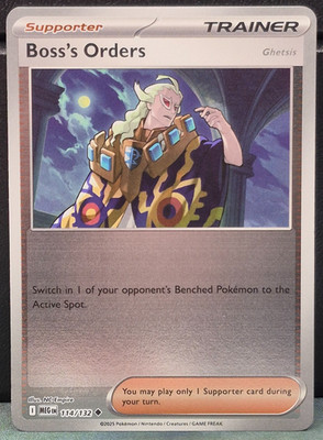Boss's Orders 114/132 Reverse Holo Mega Evolution Pokemon Near Mint Card Game NM