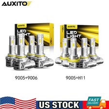 H11 9006 9005 LED Headlight Bulbs Conversion Kit High Low Beam White 6500K H