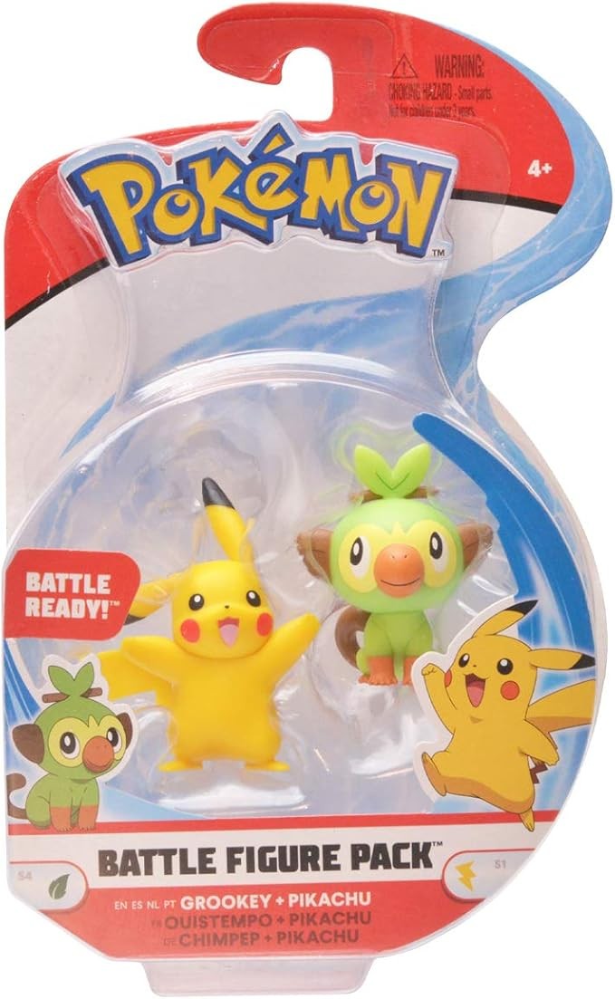 Pokémon Battle Figure Pack – Grookey & Pikachu