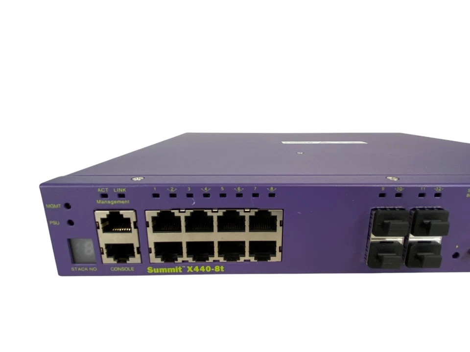 Extreme Networks Management Switch Summit X440-8t (16501) 8-Port 4 SFP - Image 3 of 4