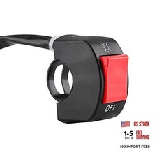 7/8inch Motorcycle Handlebar Switch Control,Universal Mount LED Headlight Red