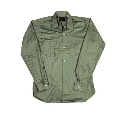 Vintage Arrow Decton Gabanaro Shirt Button Up Green Silk Adult Small 70s 80s
