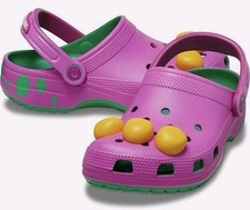Crocs Kids' Size J4 Barney Classic Clog Limited Edition Big Kids Size 4 New