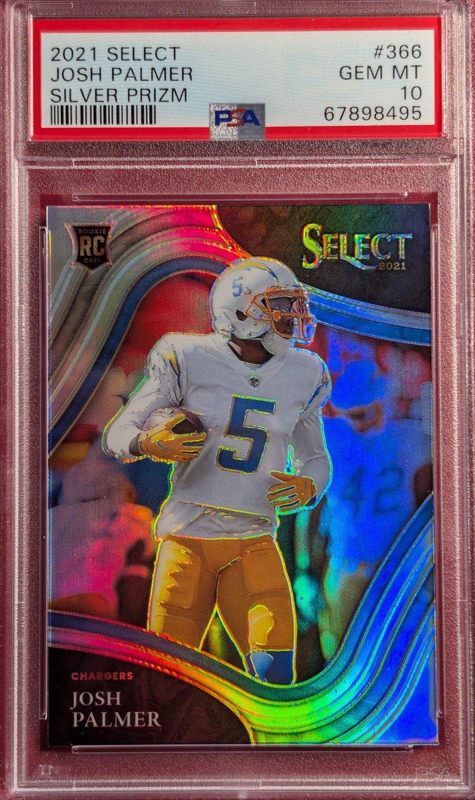 2021 Select #366 Josh Palmer Silver Prizm PSA 10 RC Field Level