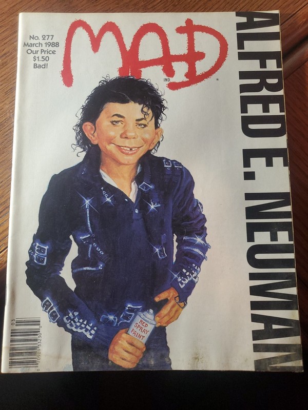 MAD Magazine Issue March 1988 No. #277 Alfred E. Neuman Michael Jackson Cover