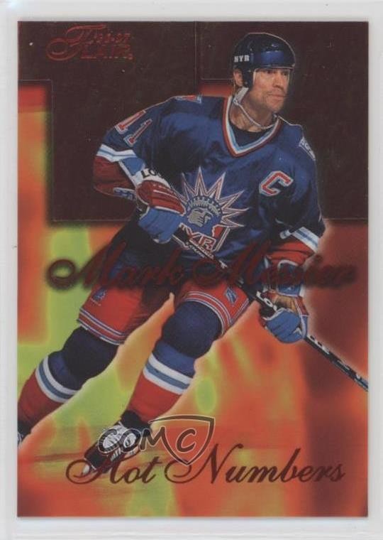 1996-97 Flair Hot Numbers Mark Messier #9 HOF 7i6