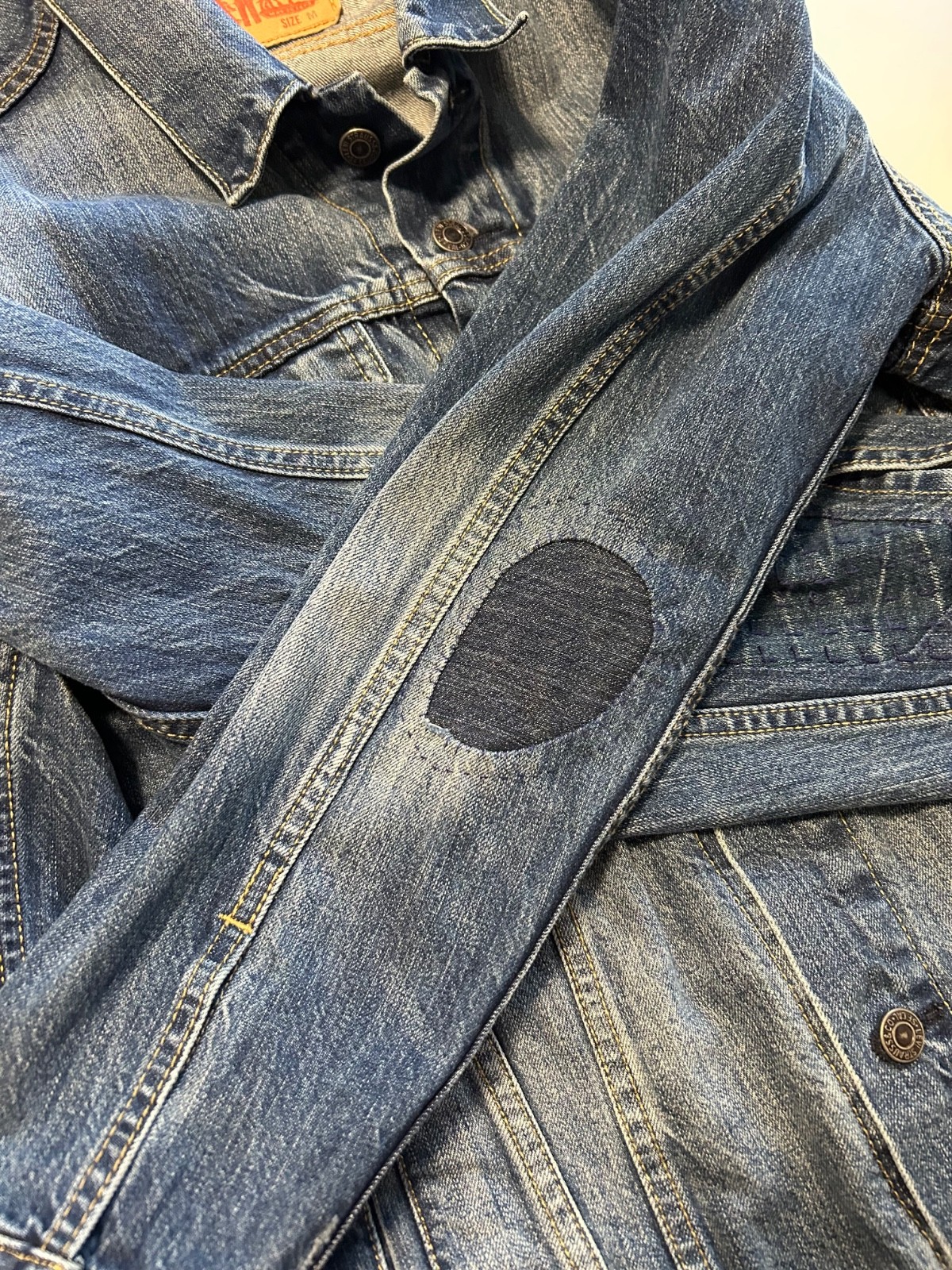 Levi’s authentic distressed patchwork patched ret… - image 1