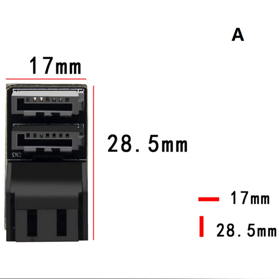 Dual SATA 7Pin Male To Female Adapter Kit Plug & Play For Computer Desktop - Image 4 of 4