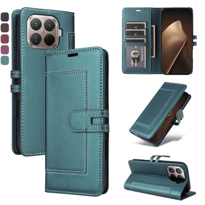 Magnetic Leather Wallet Phone Case For Xiaomi 12T 13T 14T 15T Poco X6 X7 X3 F5