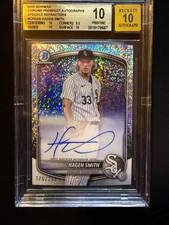 2025 BOWMAN CHROME PROSPECT AUTO SPECKLE REF HAGEN SMITH 170/299 Beckett 10