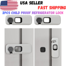 2pack Child Proof Refrigerator Lock,fridge Locks for Kids with Sticky Adhesive