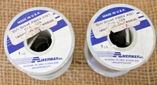 2 Amerway 1 Lb Spools Solder .125 Dia Solid Wire 45/55 Stained Glass SN45 USA