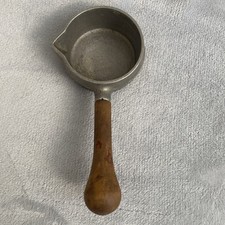 Vtg York Metal Crafters Armetale Gravy Pourer With Wood Handle