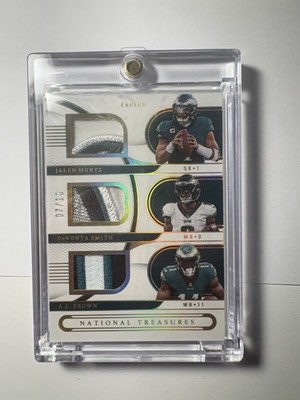 2022 Panini- National Treasures Jalen Hurts, Devonta Smith, Aj Brown Patch /10