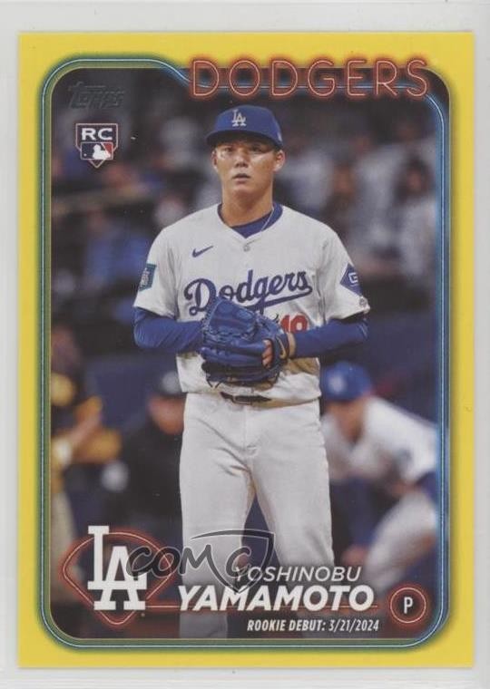 2024 Topps Update Rookie Debut Yellow Yoshinobu Yamamoto #US149 1f6g
