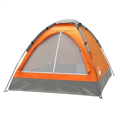 Two Person 2 Man Orange Tent Carry Bag Kids Adult Camping Easy Assembly