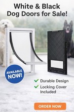 dog door for Small size pets choice of black or white