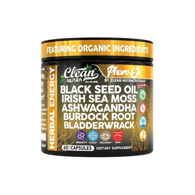 Clean Nutra Pharo Glow - All-In-One Herbal Energy 60 Capsules
