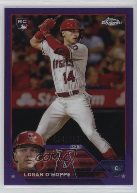 2023 Topps Chrome Purple Refractor /250 Logan O'Hoppe #188 Rookie RC 0i2h