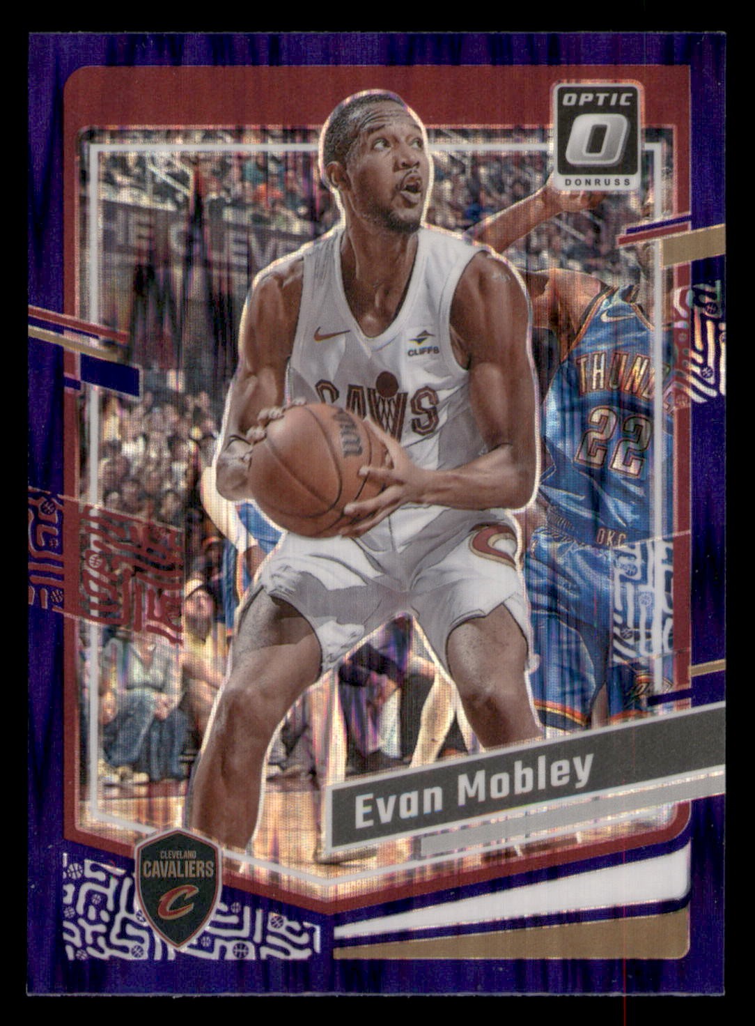 Evan Mobley 2023-24 Donruss Optic Purple Shock #45 Cleveland Cavaliers