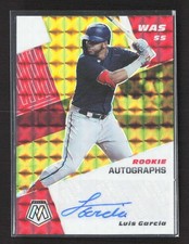 2021 Panini Mosaic Luis Garcia -LU Rookie Auto Mosaic Gold Auto /10 TV2606