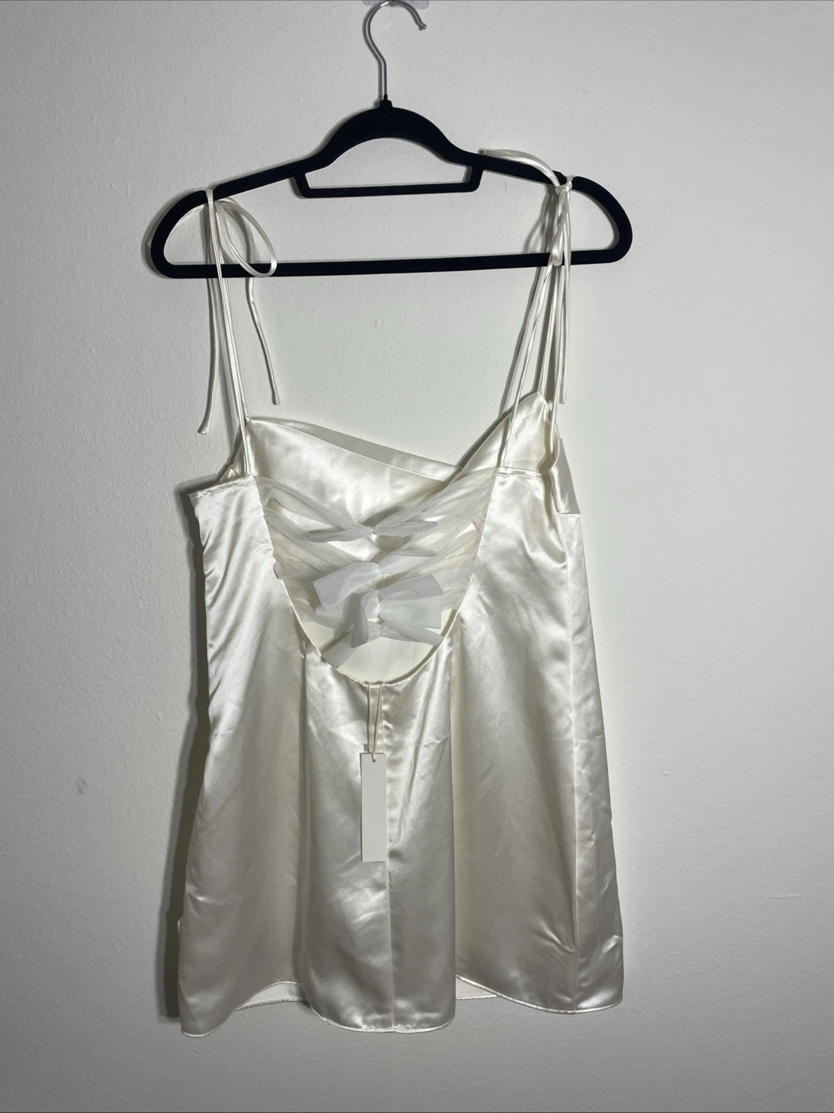 OFF WHITE Mini abito Revolve FOR LOVE AND LEMONS Ambre bianco sporco taglia M nuovo con etichette $319 msrp