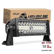 LED Light Bar 9.5 Inch Triple Row Spot Flood Combo 64LEDs Lights 9Inch Lights