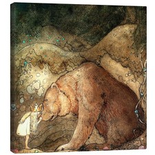 Leinwandbild Kuss auf die Nase - John Bauer